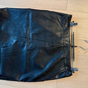 Bardot Black Leather Pencil Skirt/S